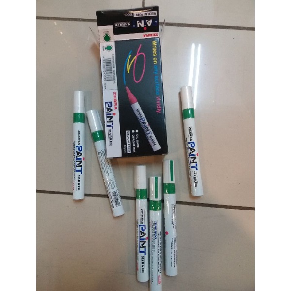 

spidol permanent paint marker zebra green (isi 10)