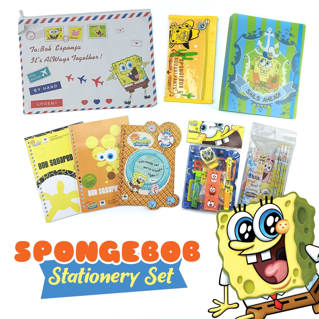 

BARU! Stationery Set SpongeBob - Paket Alat Tulis SpongeBob Tas Amplop