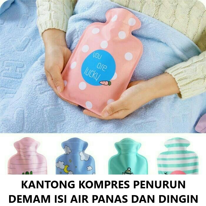 Kantong Kompres Isi Air Tahan Panas Dan Dingin / Water Bag Cold Hot Motif Lucu / Alat Penurun Demam / Water Ice Bag / Kompres Es Batu / Kompres Demam, Kepala, Perut, Badan