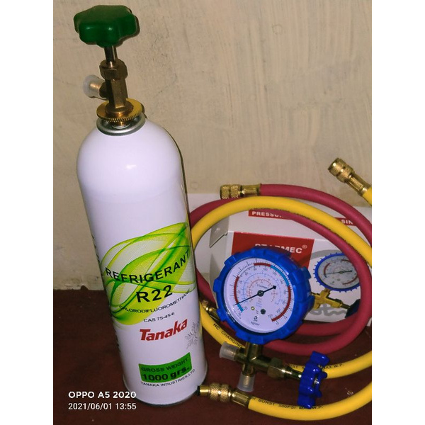 Paket isi freon showa/yukio/refrigerant R22 kaleng tinggal pake langsung dingin