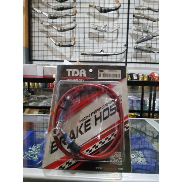 TDR BRAKE HOSE 24 INCH RED