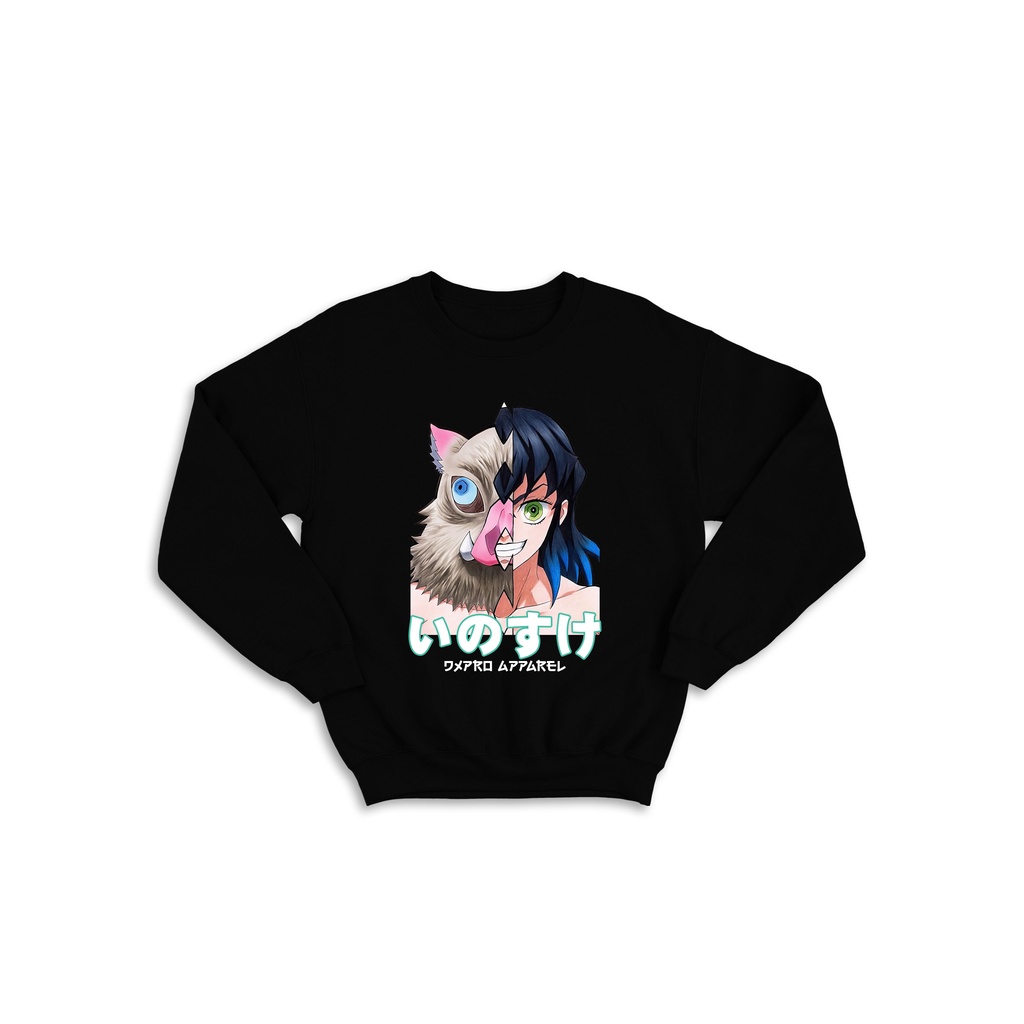 SWEATER HOODIE ANIME INOSUKE PIG DEMON SLAYER HASHIBIRA