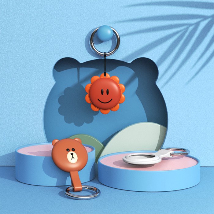 MIJOBS Gantungan Kunci Silicone Bear u/ Apple AirTag Case Cover Casing