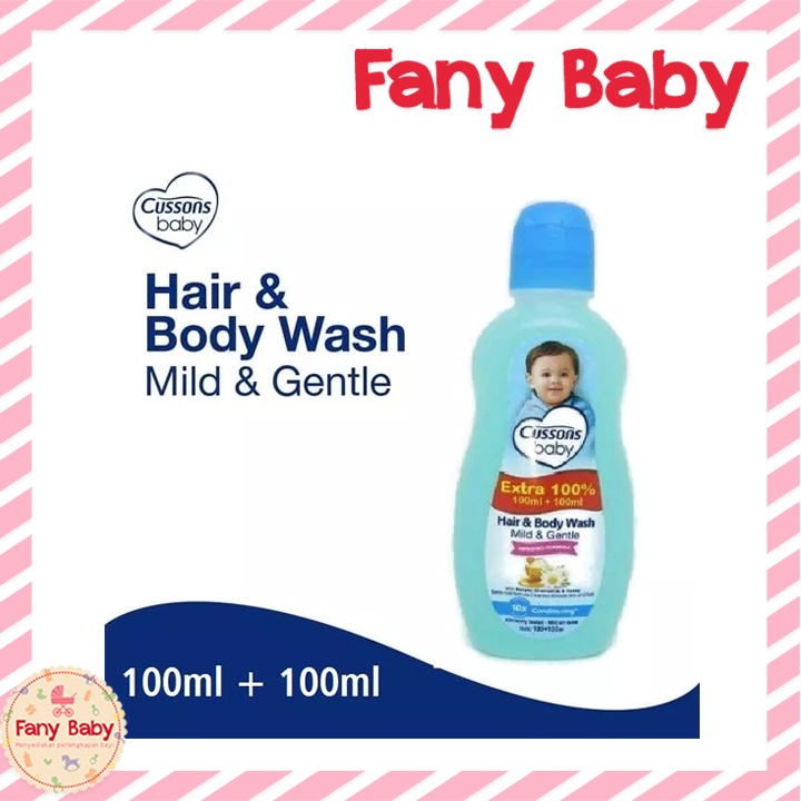 CUSSONS BABY HAIR &amp; BODY WASH MILD &amp; GENTLE 100ML+100ML