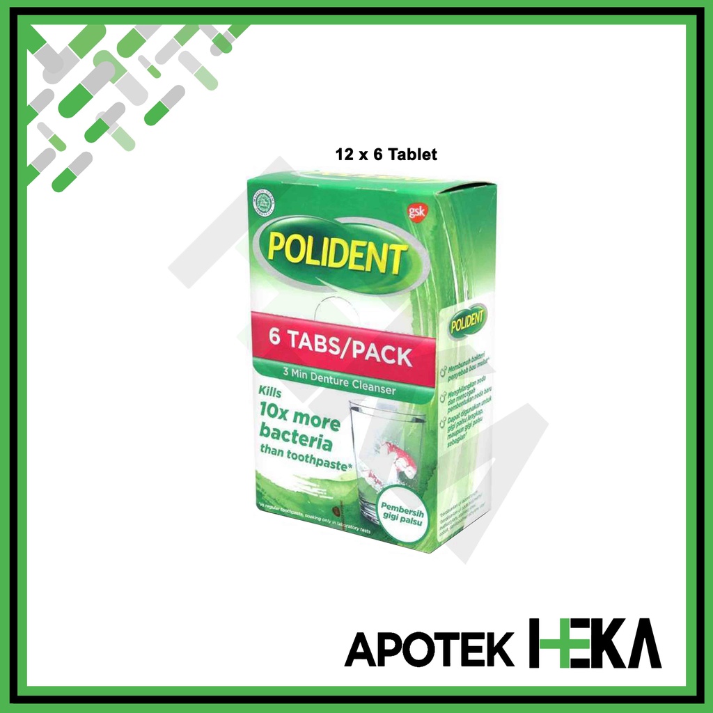 Polident Cleanser 3 Minute Denture Cleanser Box isi 12x6 Tablet (SEMARANG)