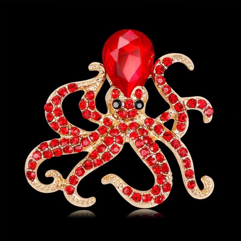 SIY  Octopus Brooch Pins Jewelry Women Men Luxury Fashion Gifts Antique Suit Corsage