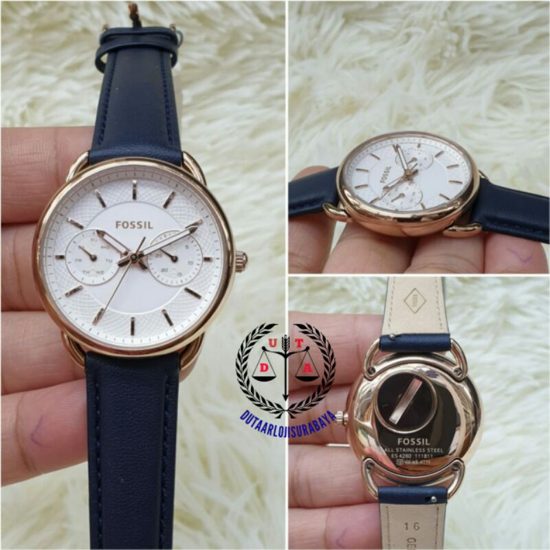 jam tangan wanita fossil batre body stainless kualitas original