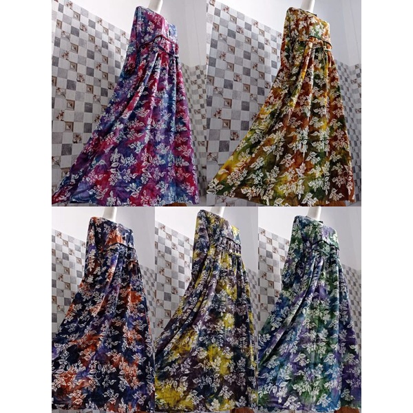 GAMIS BATIK WANITA HOME DRESS BATIK KLASIK GAMIS BATIK BUSUI WANITA DASTER BATIK WANITA BAHAN RAYON SUPER PRINTING BATIK UKURAN JUMBO FIT XL LINGKAR DADA 110 CM