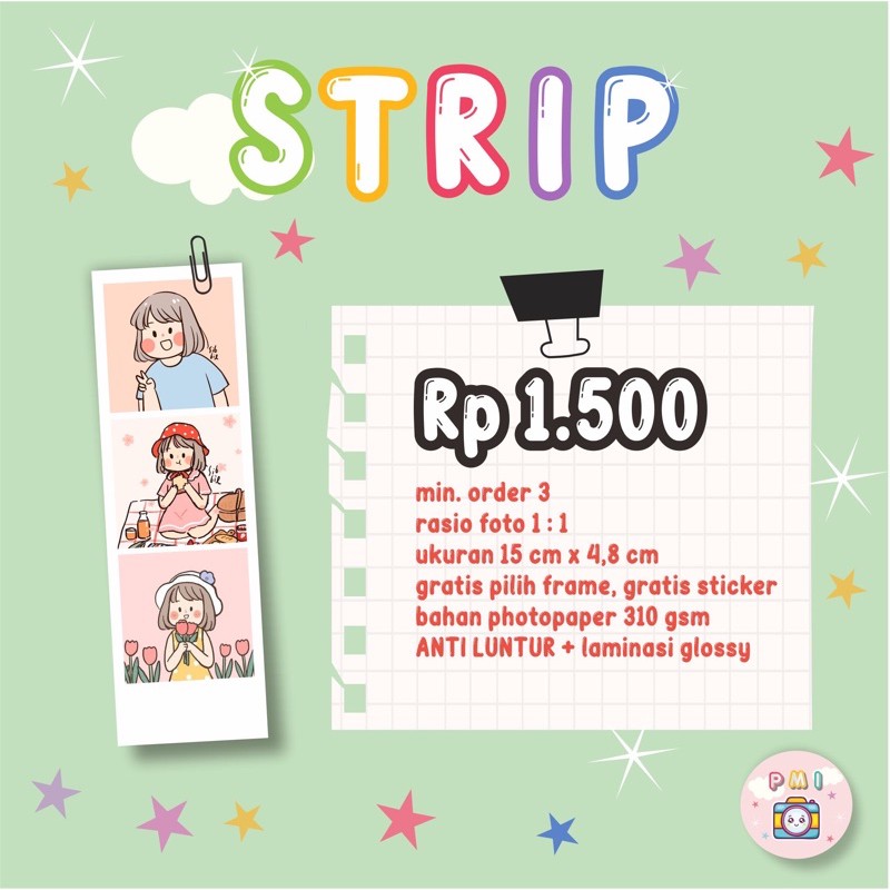 

STRIP +FREE STICKER by Polaroidmurah.id kpop & non kpop