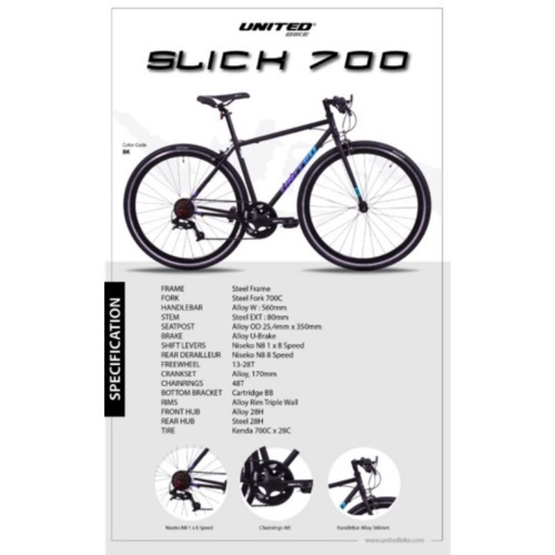 SEPEDA BALAP ROAD BIKE SLICK UNITED