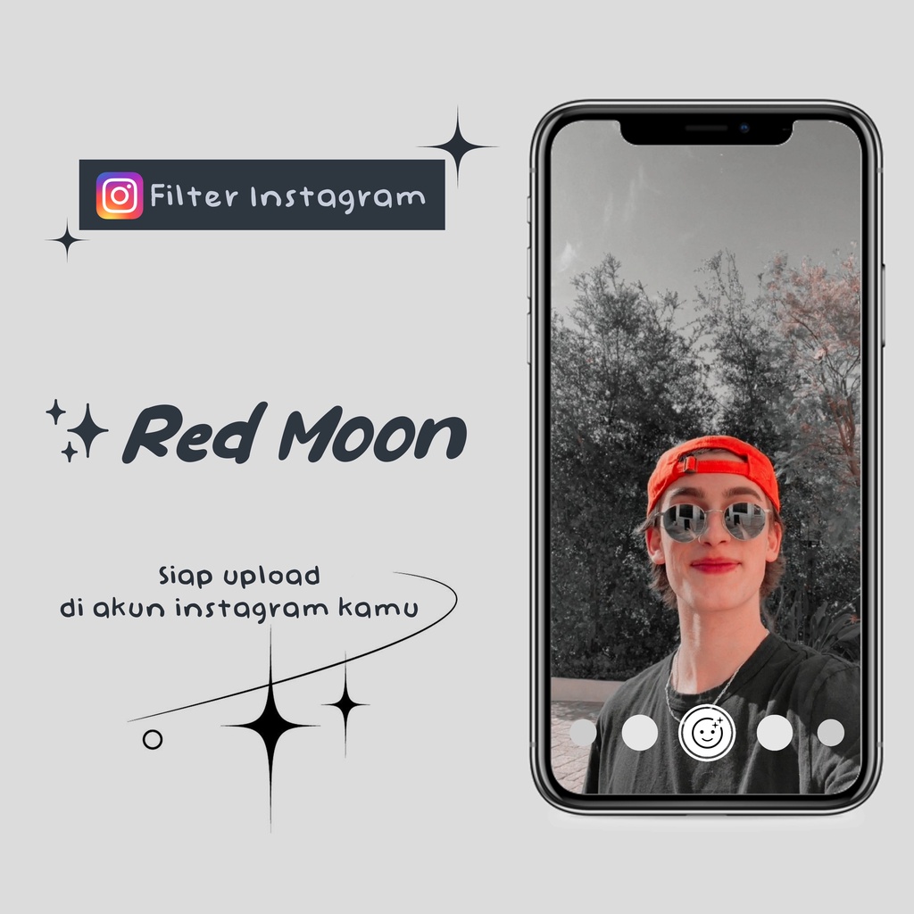 FILTER INSTAGRAM - RED MOON ( by @username kamu &amp; Nama Filter Bisa Diubah)