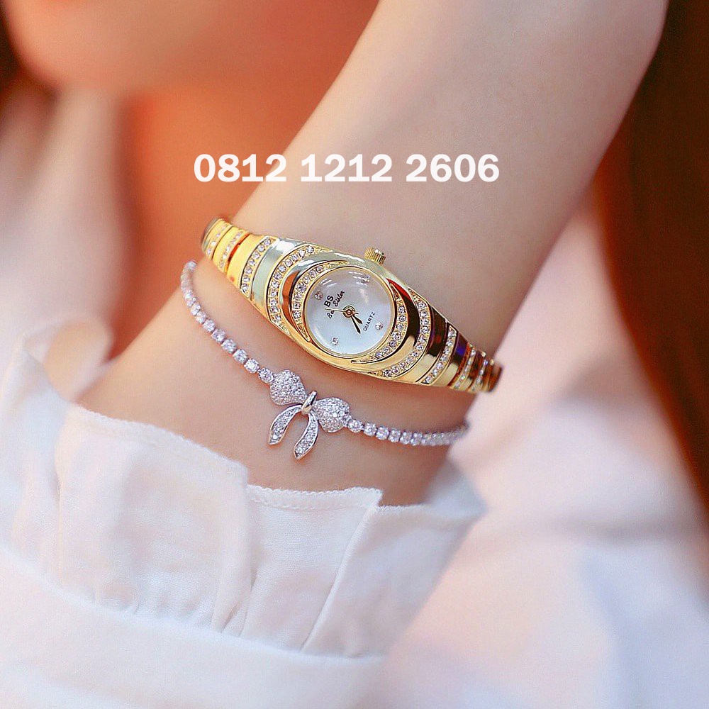 Jam tangan wanita BS GOLD kelip elegan