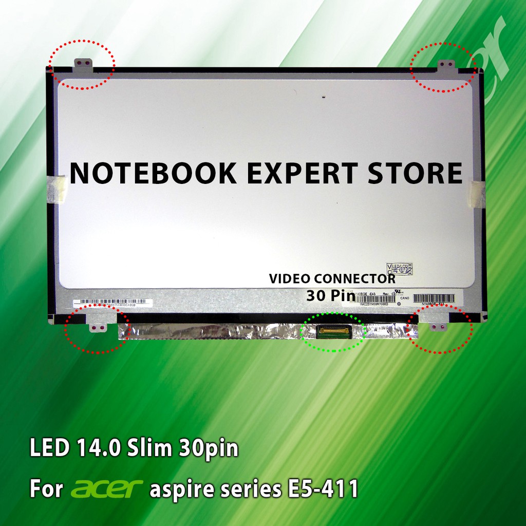 Layar Laptop LCD LED Acer E1-470G, E1-422, V5-471, E14, E5-471, Z1402