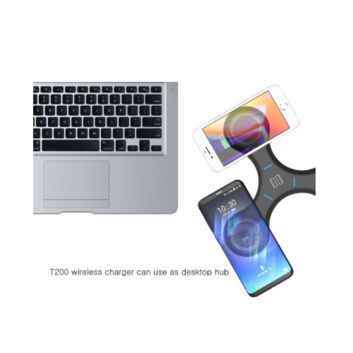 Gyro T200 3X Qi Multi Device Wireless Charger Pad Dual USB