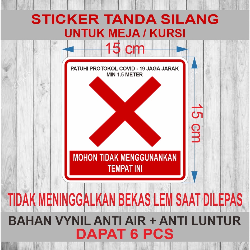 

STICKER TANDA SILANG JAGA JARAK
