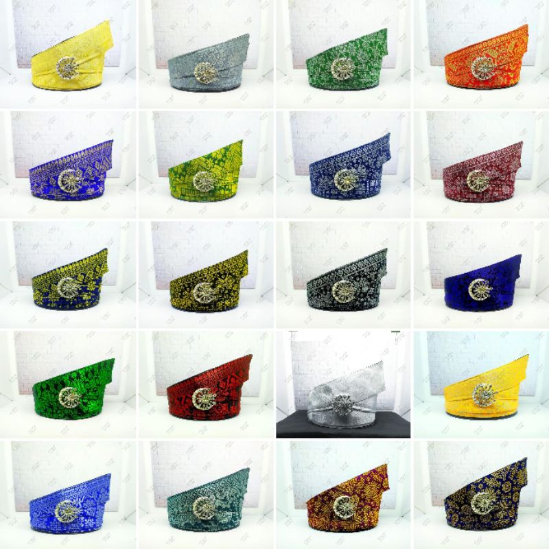 TANJAK/TENGKOLOK/DESTAR SONGKET PREMIUM ASLI MELAYU DEWASA | IKAT KEPALA MELAYU | MODEL TANJAK KREASI JOHOR-RIAU