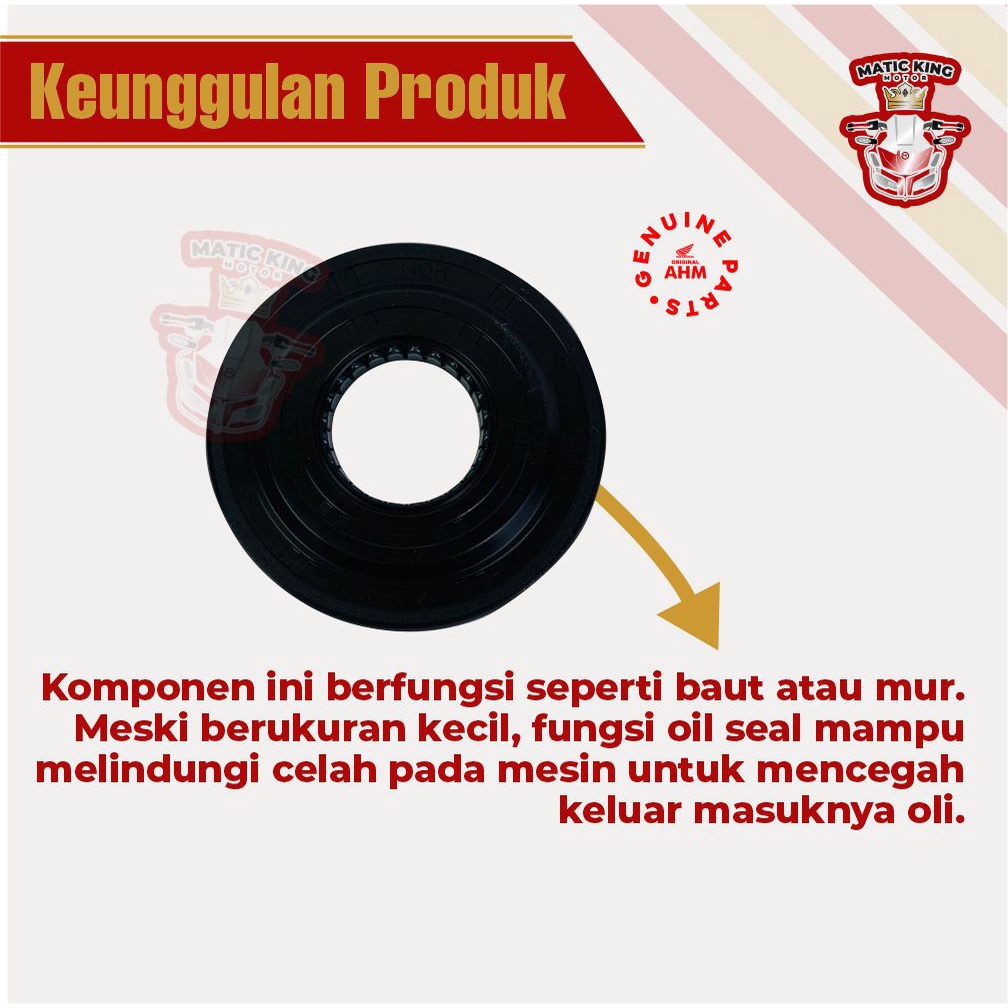 91202-K50-T01 Oil Seal Sil Kruk As Kiri 20.8X52X6X7.5 Beat Pop Eco Street Scoopy Fi Vario 110 Esp