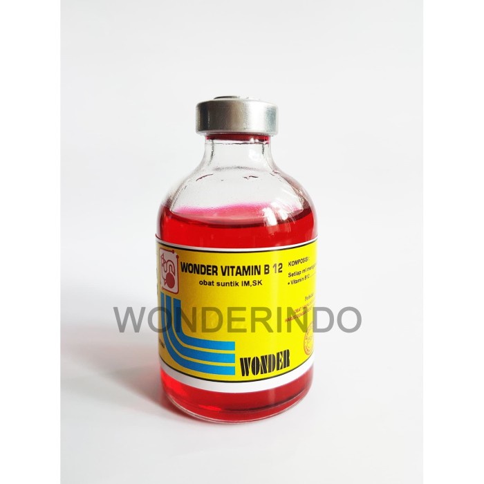 Vitamin Anjing Dan Kucing - Wonder B12 Injeksi Vitamin B12 Kemasan 50Ml Khusus Untuk Hewan