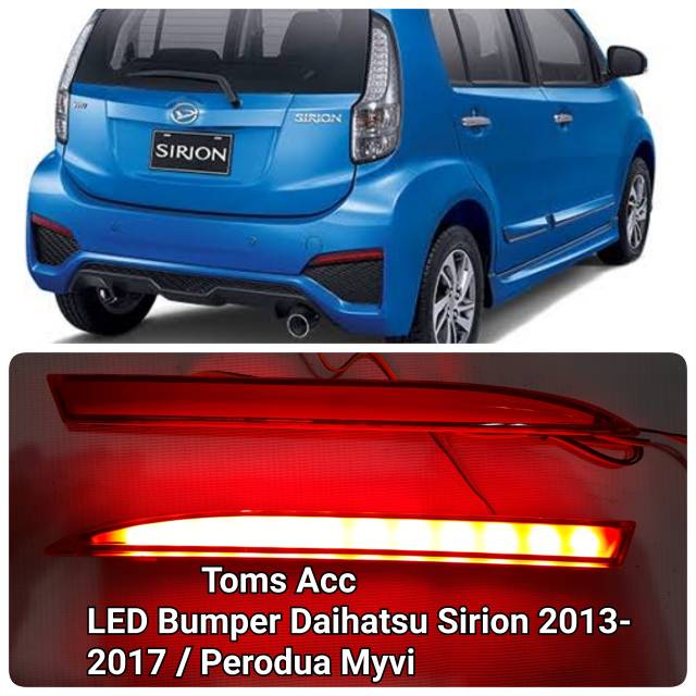 Lampu Bumper LED Sirion 2013 2017 Daihatsu Mata Kucing Reflektor Nyala Perodua Myvi