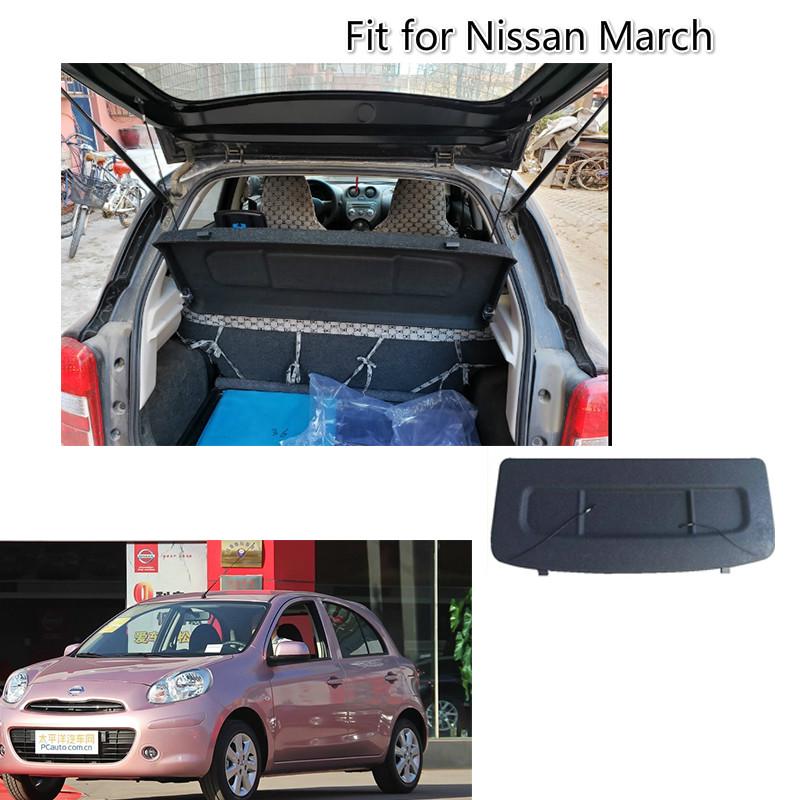 1 Set Cover Pelindung Bagasi Belakang Mobil Warna Hitam / Beige Untuk Nissan March