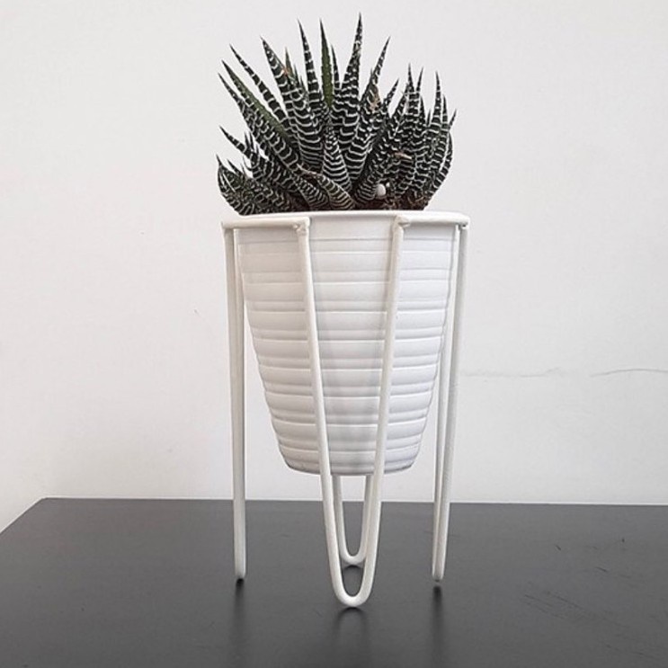 pot bunga besi/standing pot meja mini Diameter 10cm tinggi 15cm model minimalis/standing pot besi/ra