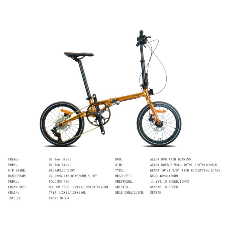 Sepeda Lipat 16 Racello FB Nobit