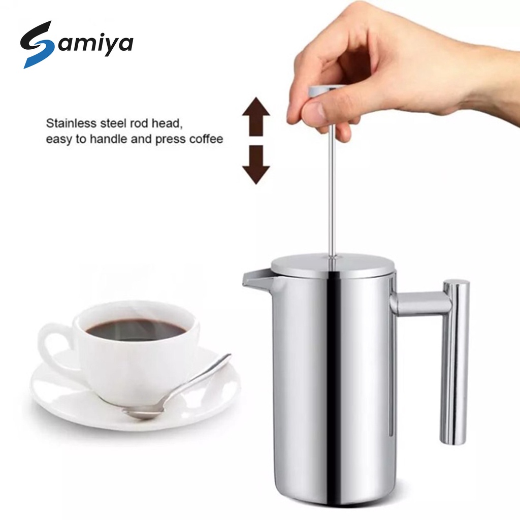 french press coffee stainless / french press espresso maker stainless / coffee tea maker stainless