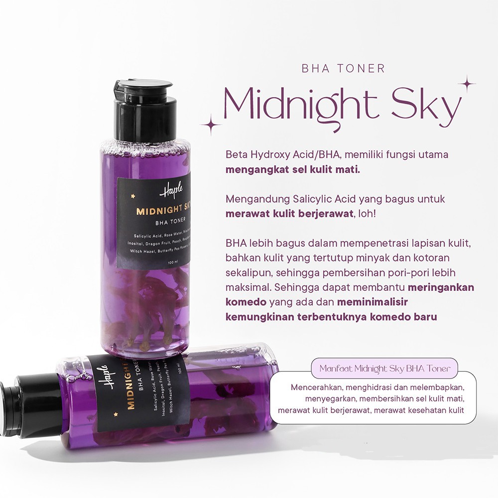 Haple Moonlight Glow AHA/Midnight Sky BHA Toner (100ml)