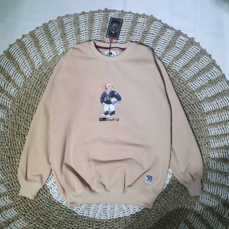 Sweater polos motif murah cowok cewek HITAM switter oblong basic unisex keren komunitas couple