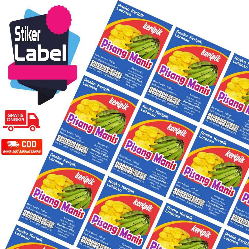 

Cetak Stiker Label custom perlembar A3+