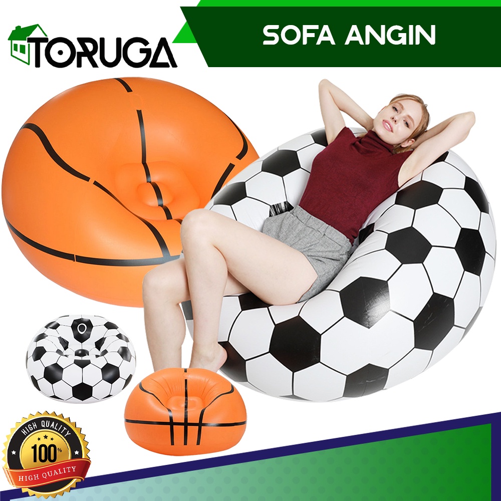 Sofa Angin Bangku Kursi Santai Lipat bentuk Bola Basket Intime Bestway