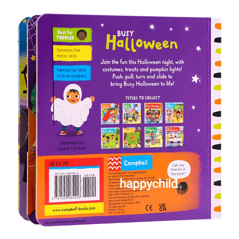 original guaranteed Busy Halloween buku festival buku anak Campbell happychild