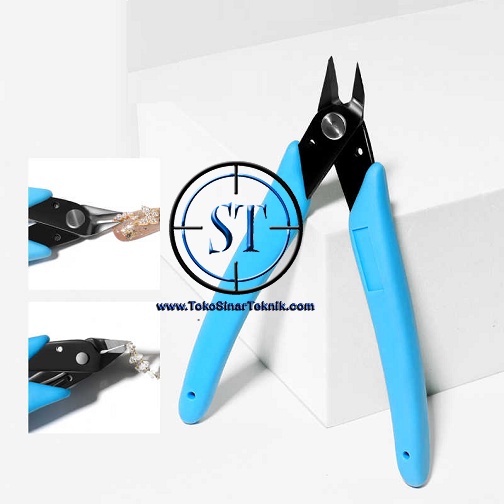 Tang Potong Biru Tajam 5 inch Cutting potong Coil Khantal Nicrome crimping Kaki Komponen IC