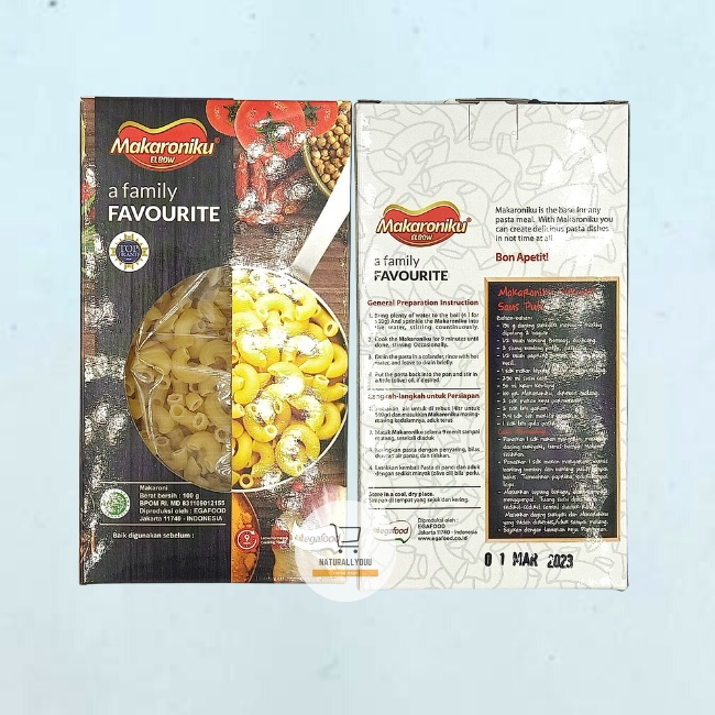 Egafood Makaroniku Elbow Maccaroni Makaroni 100gram / 100 gr