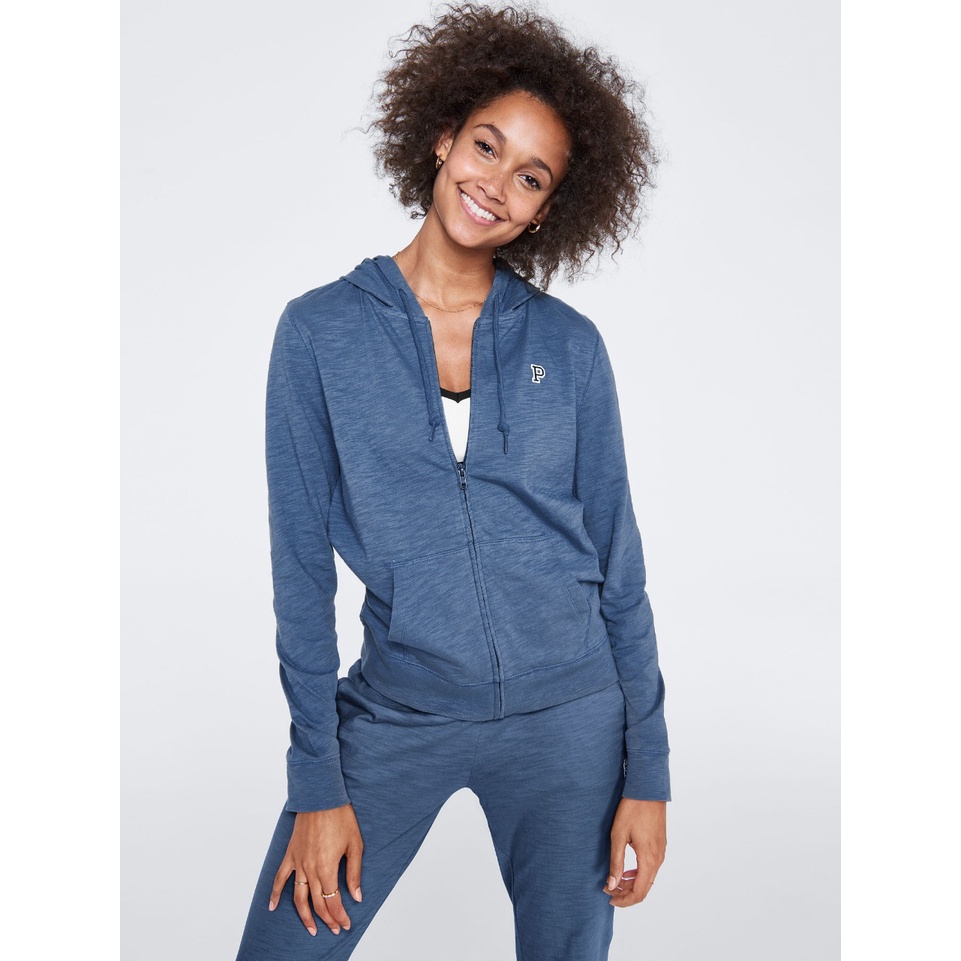 JAKET WANITA UNQ UNQ910 UV CUT ZIP HOOD-VS106 BLUE