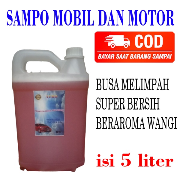 sampo mobil dan motor isi 5 liter aroma strawbery