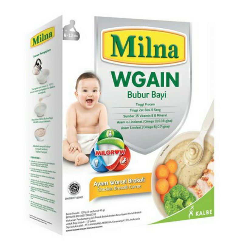 Milna WGAIN bubur bayi 120 gr / Bubur bayi