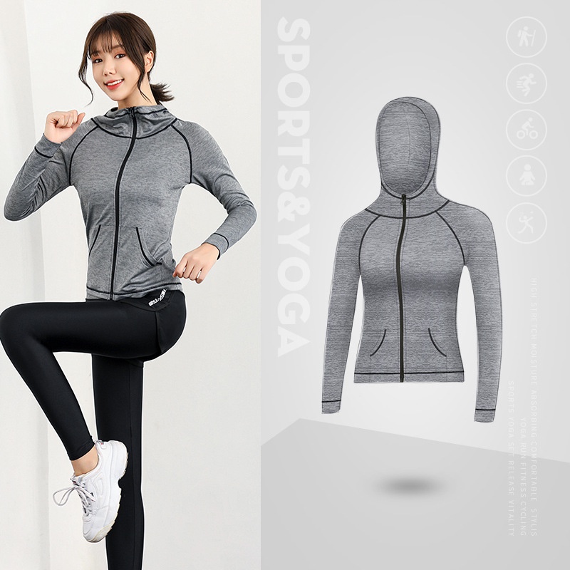 PAKAIAN OLAHRAGA JAKET FITNESS WANITA SW13