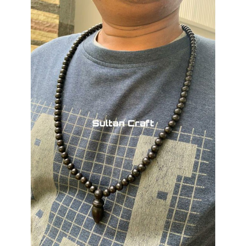 Kalung Tasbih Pria Galih Kelor Bandul.Gali Kelor Hitam Tenggelam