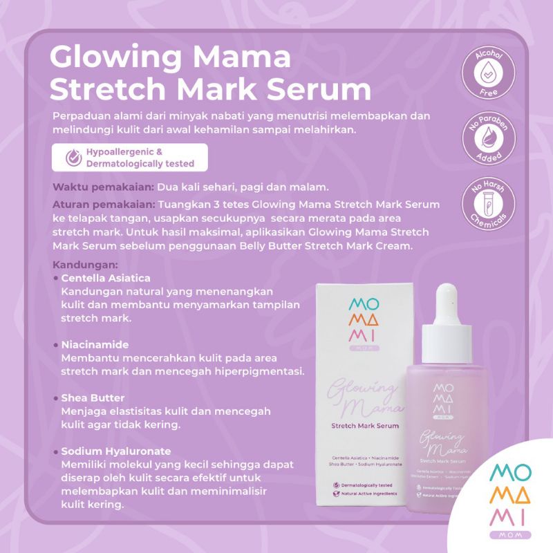 Momami Glowing Mama Strecth Mark Serum 50ml