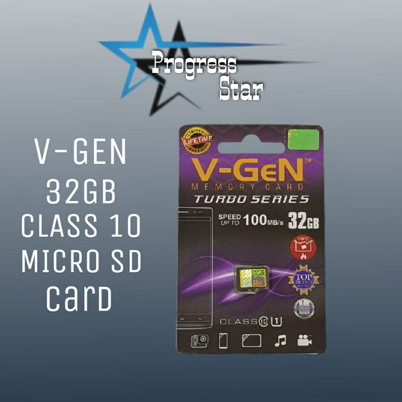 Micro SD V-gen 32GB Turbo Series MicroSD Vgen 32 GB Class 10 V GEN NA