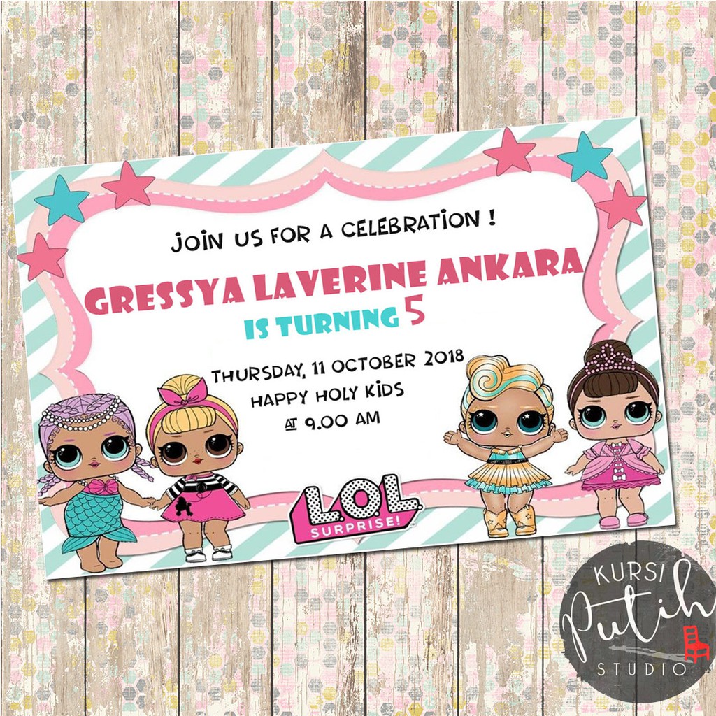 Undangan ulang  tahun  birthday invitation customized tema  