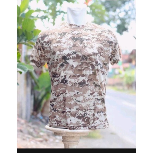 KAOS loreng gurun dijital army lengan pendek