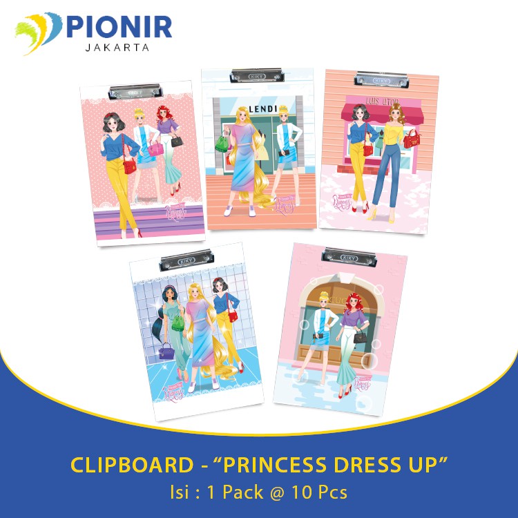 

CLIPBOARD - "PRINCESS DRESS UP" (1 PACK = 10 PCS)