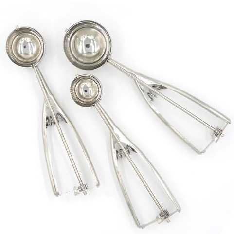 Sendok Takar Es Krim Ice Cream Scoop Spoon Silver Stainless Steel