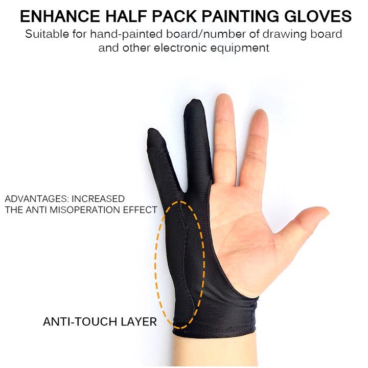 Sarung Tangan Gambar Drawing Glove untuk Pen Tablet Huion Veikk Wacom Pad