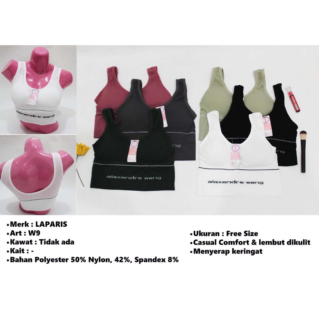 Sport bra  Laparis W9 all size bahan tebal