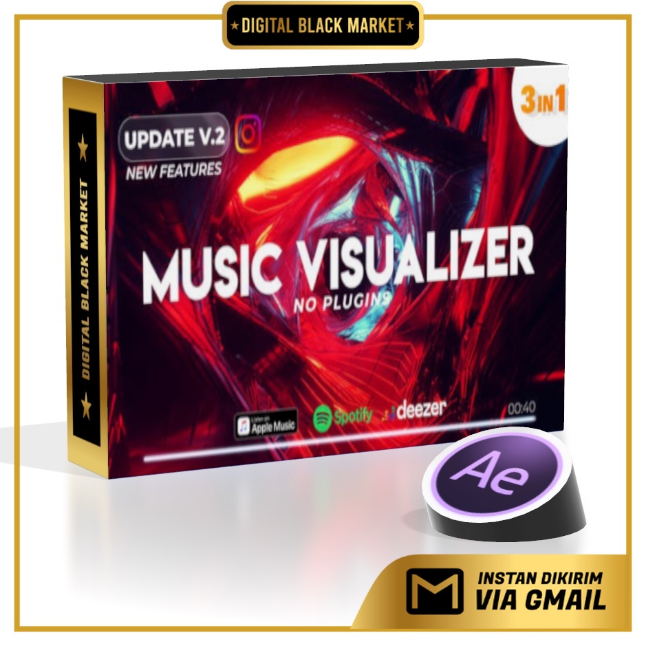 Music Visualizer Tunnel With Audio Spectrum - After Effects Project Files