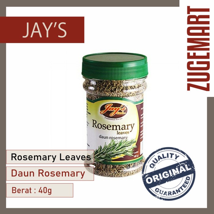 

Jay's Rosemary Leaves / Jays Daun Rosemary / Jay - 40Gram