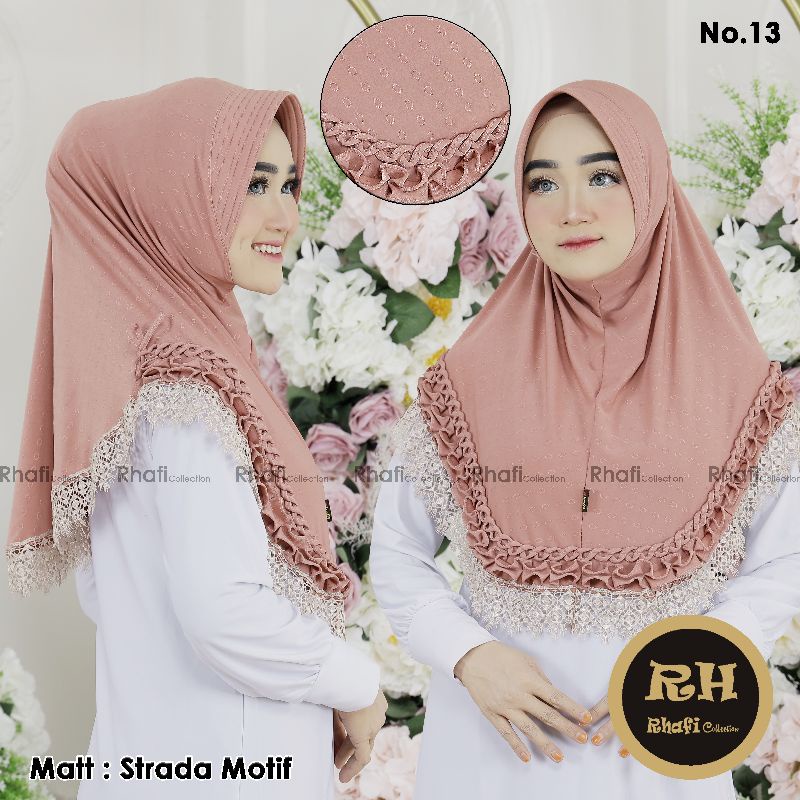 BERGO /JILBAB INSTAN JERSEY STRADA RENDA IMPORT / 13 / ORI RH COLLECTION